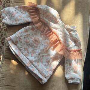 Nicole Miller Baby Girls Floral Pullover Sweatshirt with Tulle Ruffle